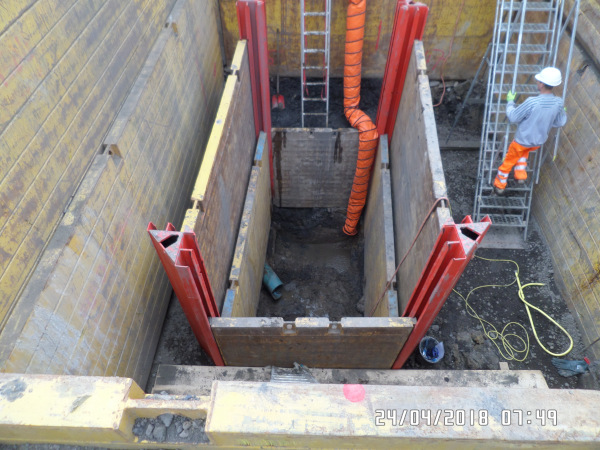 Baugrube bei der Strabag AGR auf der Deponie Schermbeck