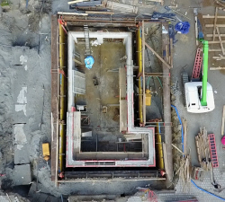 Sonderbaugrube mit einen freien Raum von 16x10m